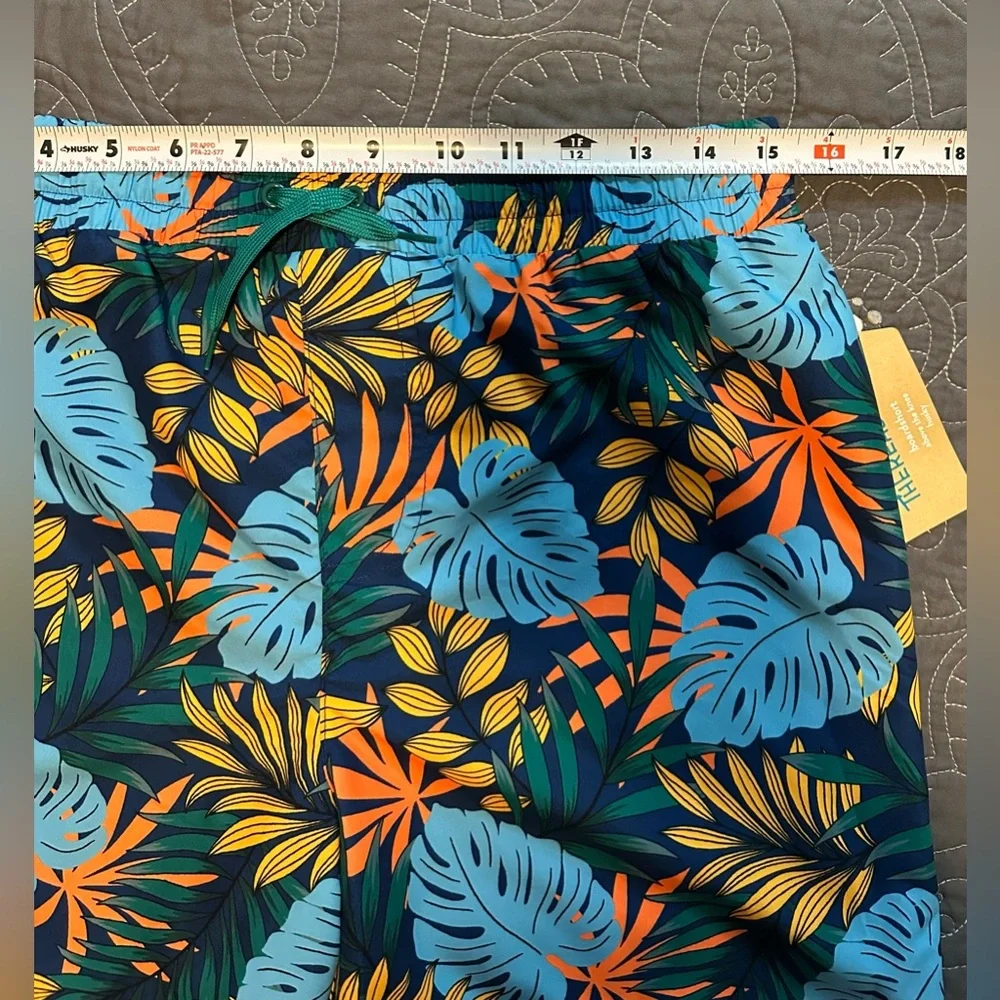 Thereabouts Boys Multi Palm Swim Trunks NWT Size XS 6/7